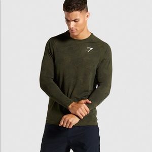 GYMSHARK GEO LIGHTWEIGHT SEAMLESS LS T-SHIRT